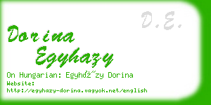 dorina egyhazy business card